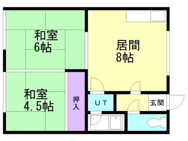 北海道函館市深堀町 競馬場前駅 2DK アパート 賃貸物件詳細