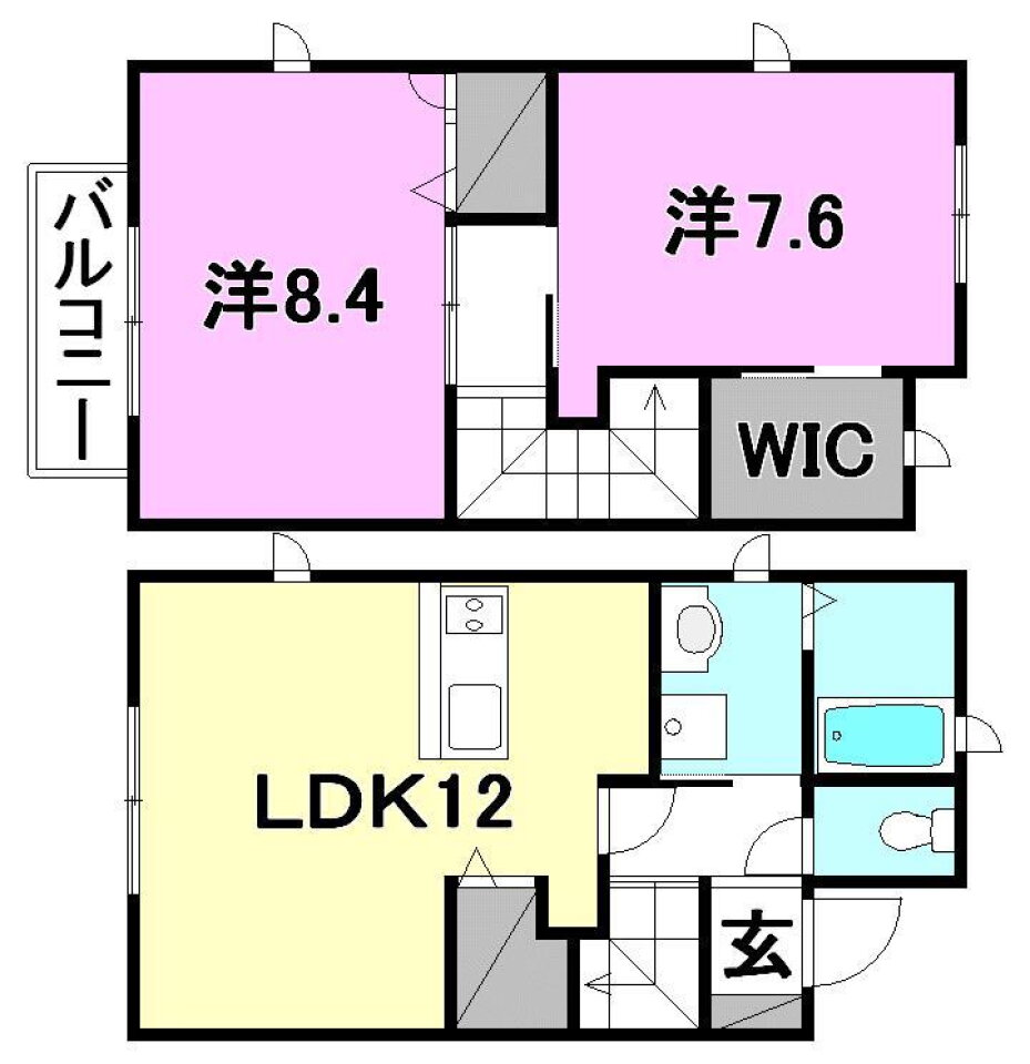 愛媛県松山市針田町 余戸駅 2LDK アパート 賃貸物件詳細