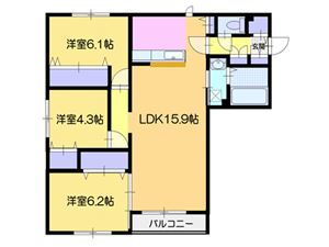 サミット 4階 3LDK 賃貸物件詳細