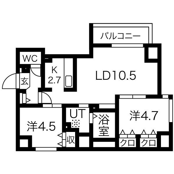 北海道札幌市白石区本郷通７丁目北 南郷７丁目駅 2LDK マンション 賃貸物件詳細