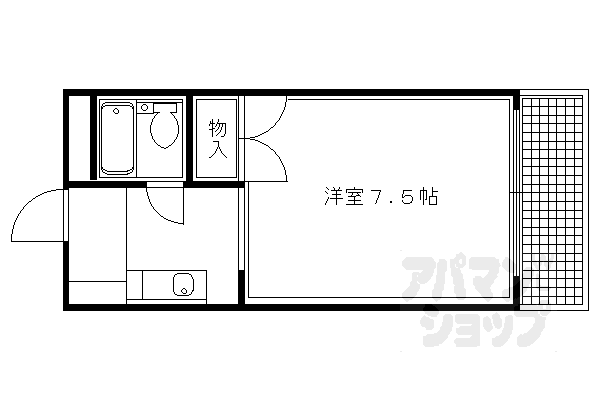 京都府京都市左京区松ケ崎西山 北山駅 1K マンション 賃貸物件詳細