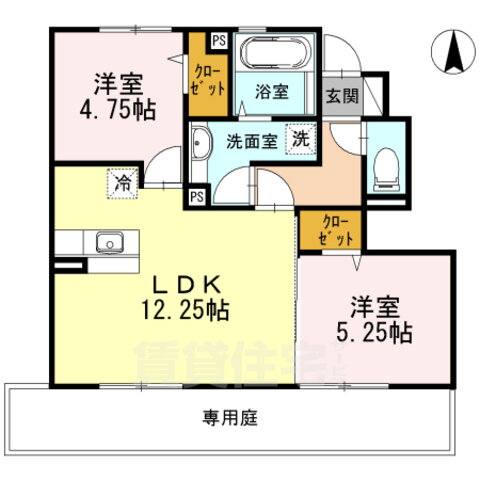 奈良県香芝市狐井 五位堂駅 2LDK アパート 賃貸物件詳細