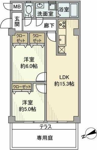 ライオンズマンション江田 2階 2LDK 賃貸物件詳細