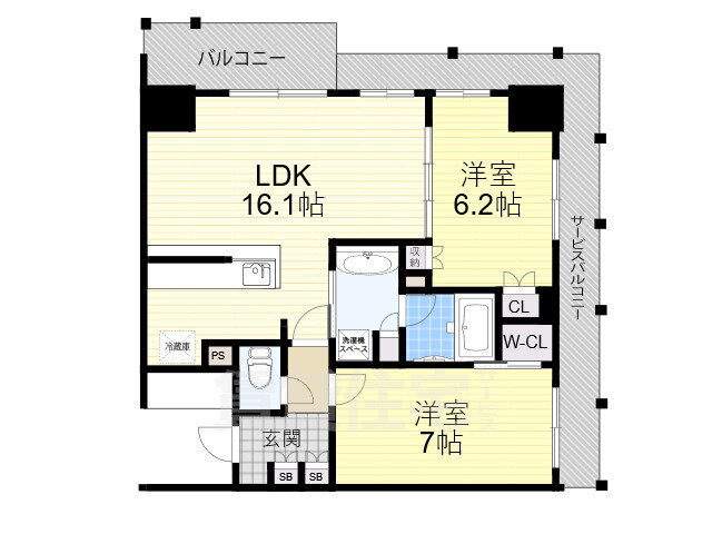 大阪府大阪市福島区福島７ 福島駅 2LDK マンション 賃貸物件詳細