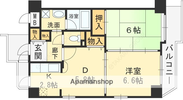 大阪府守口市橋波東之町１ 西三荘駅 2DK マンション 賃貸物件詳細