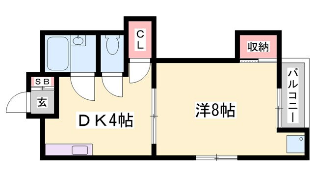 兵庫県姫路市城北本町 野里駅 1DK マンション 賃貸物件詳細
