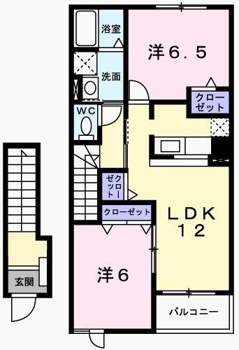兵庫県姫路市広畑区西蒲田 姫路駅 2LDK アパート 賃貸物件詳細