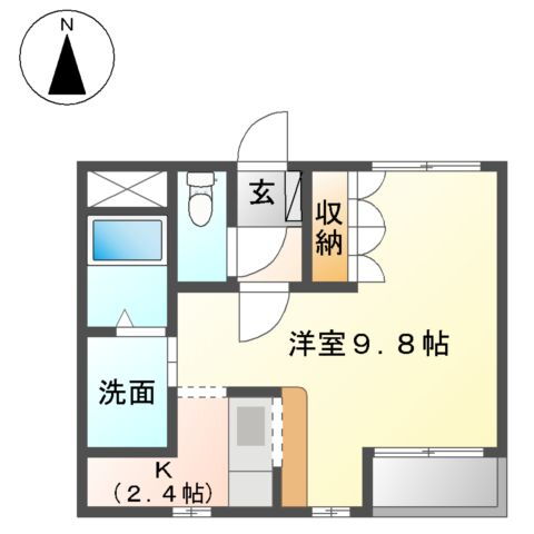 愛知県あま市新居屋榎坪 七宝駅 1K アパート 賃貸物件詳細