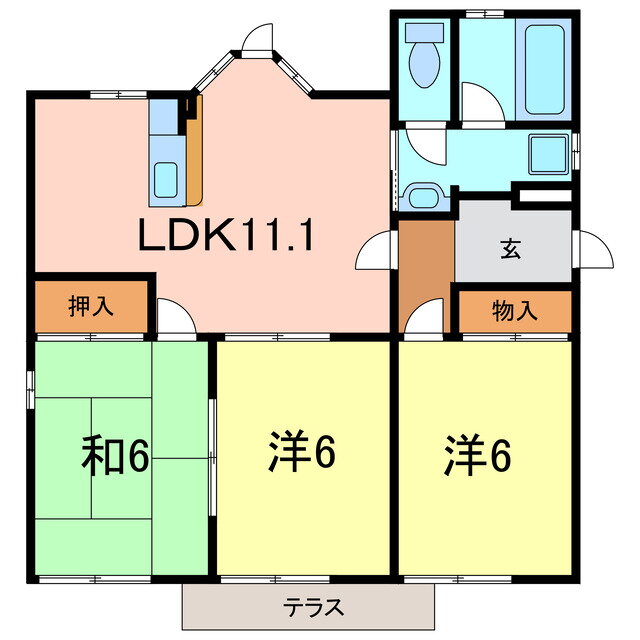 愛知県安城市横山町八左 安城駅 3LDK アパート 賃貸物件詳細