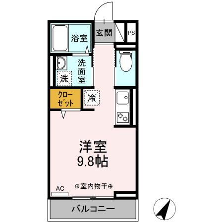 サードプレイス宮本町 2階 ワンルーム 賃貸物件詳細