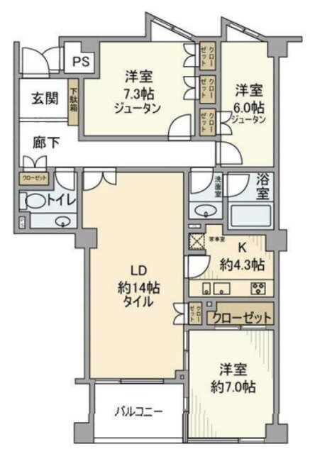 プレステージ浜田山 1階 3LDK 賃貸物件詳細