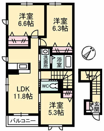 島根県出雲市斐川町上直江 直江駅 3LDK アパート 賃貸物件詳細