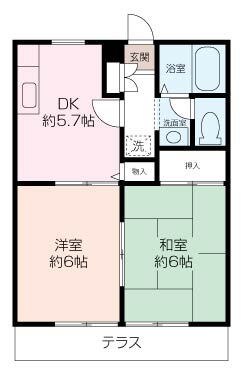 サザンウィンド 1階 2DK 賃貸物件詳細