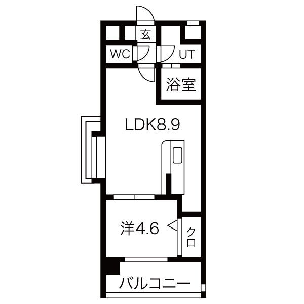 ビュークレスト京町 8階 1LDK 賃貸物件詳細