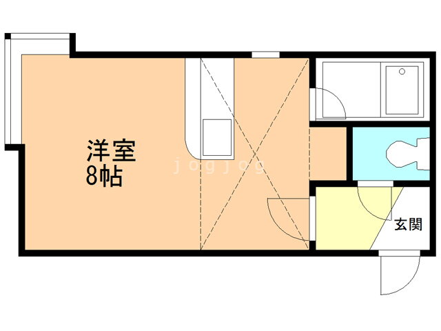 パレス麻生Ａ 2階 ワンルーム 賃貸物件詳細
