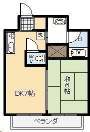 コスモ橘東 4階 1DK 賃貸物件詳細