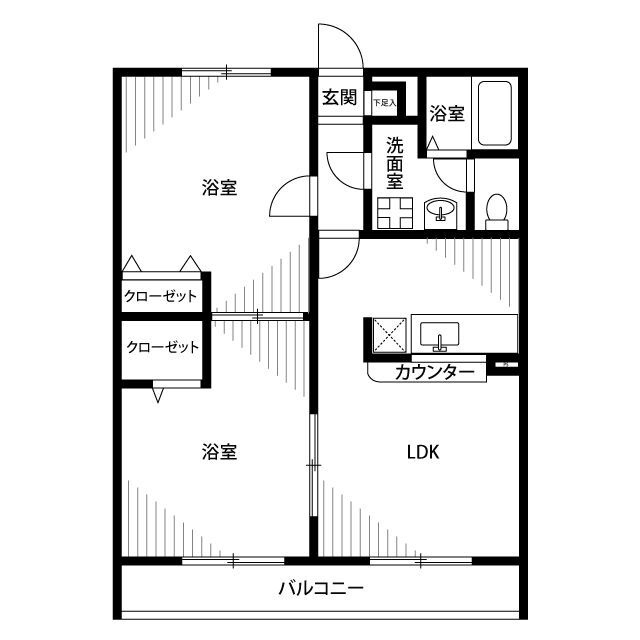 埼玉県春日部市藤塚 藤の牛島駅 2LDK アパート 賃貸物件詳細