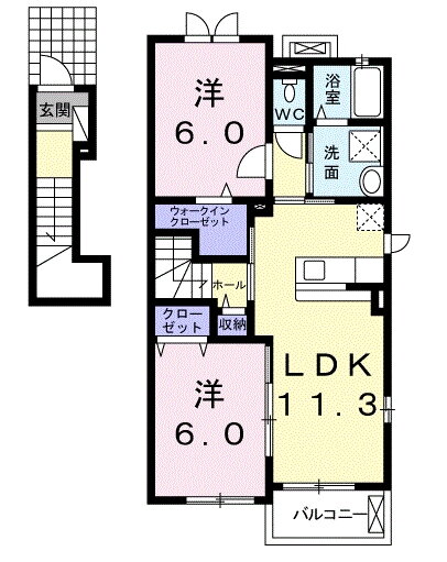 愛媛県西条市周布 玉之江駅 2LDK アパート 賃貸物件詳細