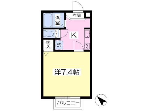 栃木県小山市若木町１ 小山駅 1K アパート 賃貸物件詳細