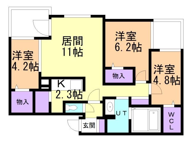 北海道札幌市厚別区厚別南１ ひばりが丘駅 3LDK マンション 賃貸物件詳細