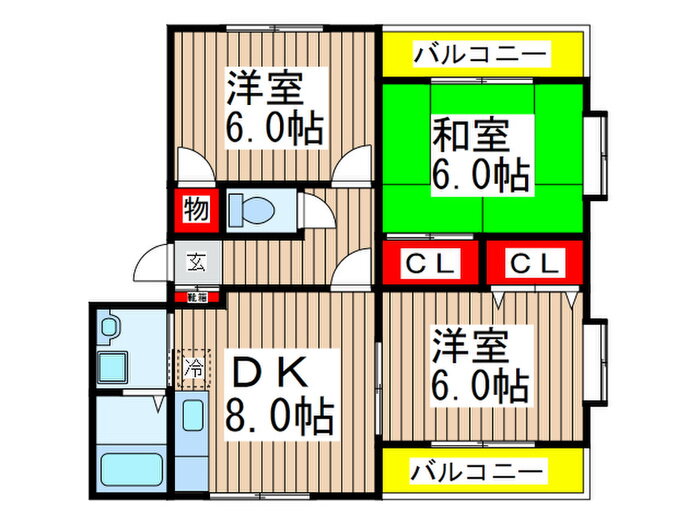 千葉県船橋市夏見２ 船橋駅 3DK マンション 賃貸物件詳細