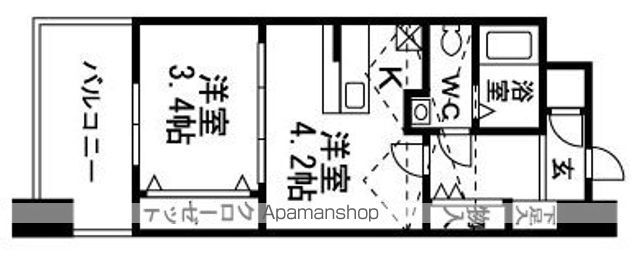 ６２　タワーズアヴァンギャルド 13階 2K 賃貸物件詳細