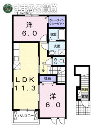 ガーデン　ハウス　サニー 2階 2LDK 賃貸物件詳細