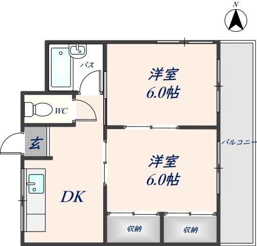 大阪府大東市三箇４ 野崎駅 2DK マンション 賃貸物件詳細