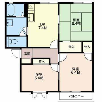 長野県長野市三本柳西３ 川中島駅 3DK アパート 賃貸物件詳細