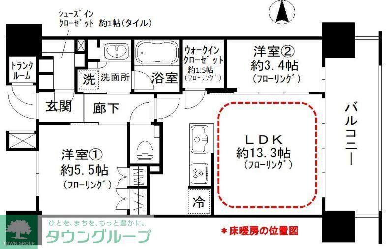 福岡県福岡市中央区荒戸１ 大濠公園駅 2LDK マンション 賃貸物件詳細