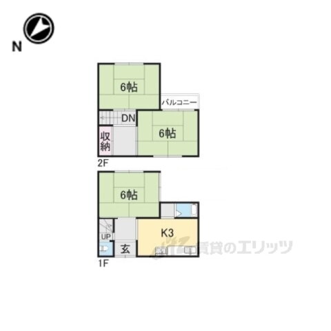 京都府京都市山科区竹鼻サイカシ町 東野駅 3K 一戸建て 賃貸物件詳細