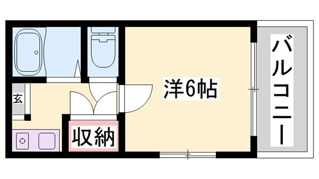 兵庫県姫路市手柄２ 亀山駅 1K アパート 賃貸物件詳細