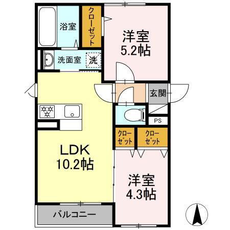 宮城県仙台市青葉区広瀬町 北四番丁駅 2LDK アパート 賃貸物件詳細