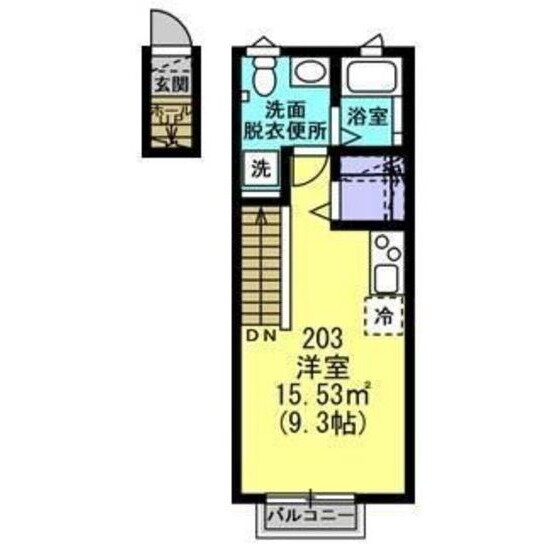 クオーレ八軒小路　ＷＥＳＴ 2階 ワンルーム 賃貸物件詳細