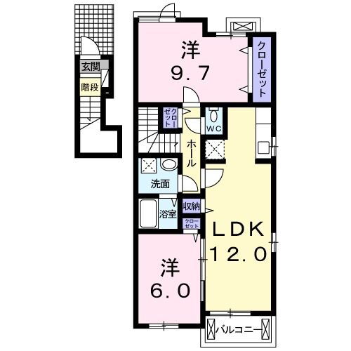 ミルト　ブリーゼ 2階 2LDK 賃貸物件詳細