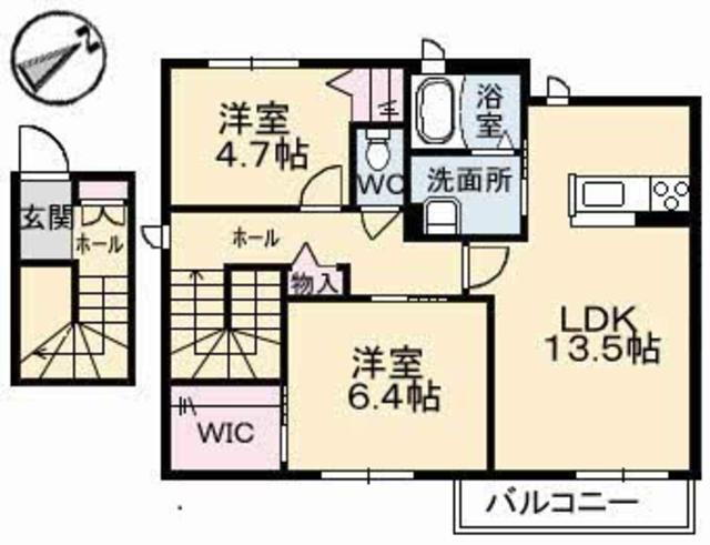 岡山県倉敷市玉島上成 2LDK アパート 賃貸物件詳細