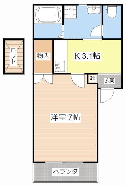 滋賀県守山市今浜町 守山駅 1K アパート 賃貸物件詳細
