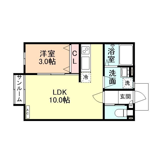 富山県富山市千原崎 萩浦小学校前駅 1LDK アパート 賃貸物件詳細
