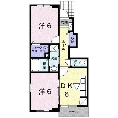 大分県大分市大字横尾 2DK アパート 賃貸物件詳細
