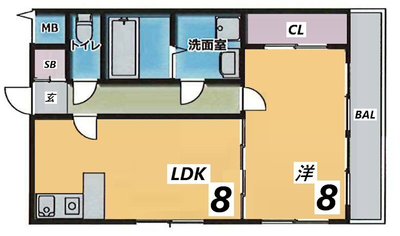 兵庫県神戸市兵庫区西上橘通２ 高速神戸駅 1LDK マンション 賃貸物件詳細