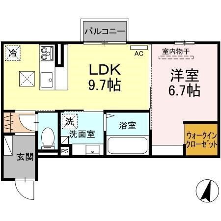Ｄ－ＲＯＯＭ竹尾ＩＩ 1階 1LDK 賃貸物件詳細