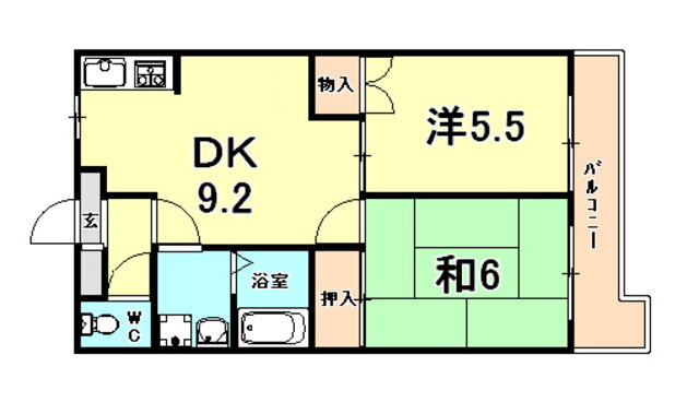 兵庫県尼崎市武庫之荘８ 武庫之荘駅 2DK マンション 賃貸物件詳細