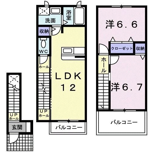 山口県下関市垢田町５ 綾羅木駅 2LDK アパート 賃貸物件詳細