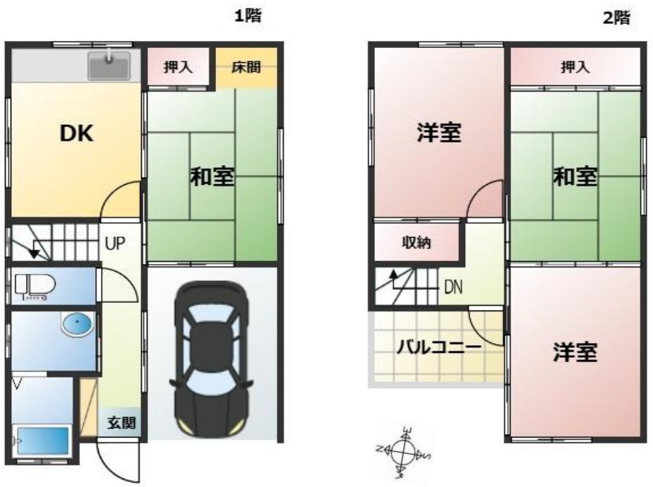 兵庫県明石市朝霧東町２ 朝霧駅 4DK 一戸建て 賃貸物件詳細