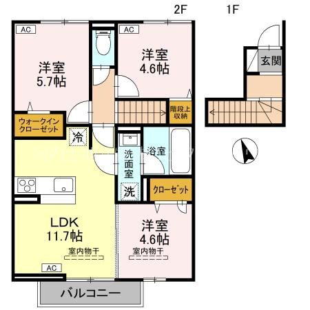 栃木県宇都宮市御幸町 宇都宮駅 3LDK アパート 賃貸物件詳細