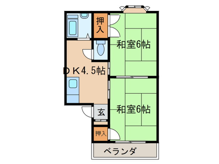 アーバンハイツ谷口 1階 2DK 賃貸物件詳細