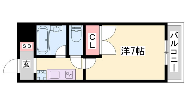 兵庫県加古川市加古川町溝之口 加古川駅 1K マンション 賃貸物件詳細