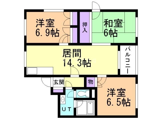 北海道函館市的場町 千代台駅 3LDK マンション 賃貸物件詳細