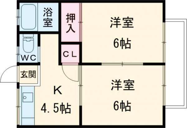 福岡県北九州市小倉南区湯川２ 安部山公園駅 2DK アパート 賃貸物件詳細