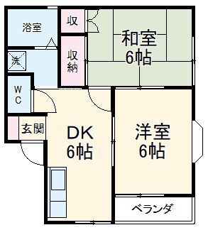 神奈川県大和市上和田 桜ヶ丘駅 2DK アパート 賃貸物件詳細